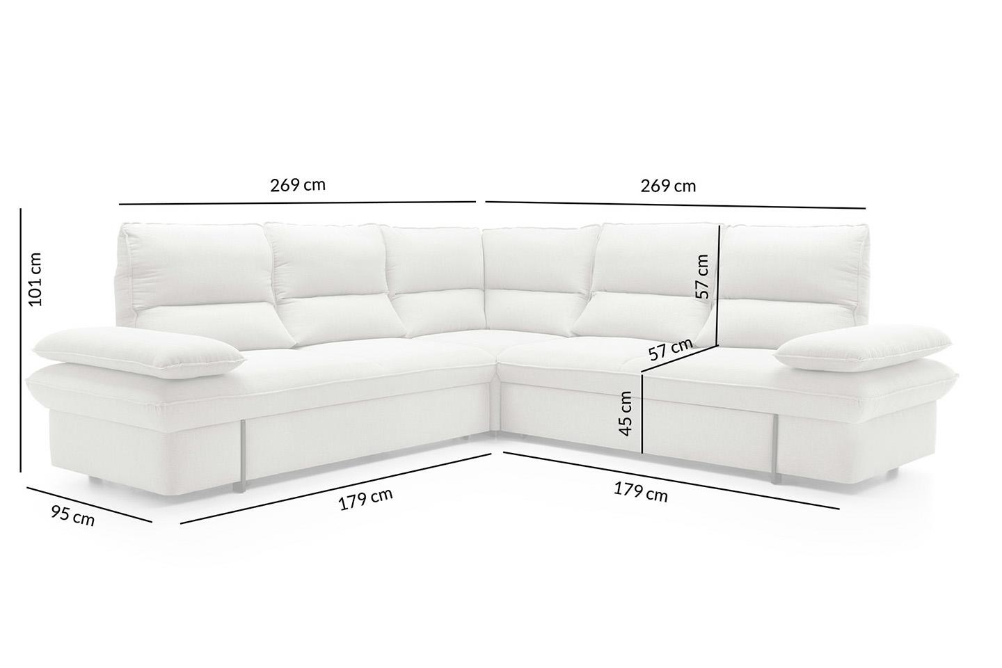 Narożnik SOFIA z funkcją spania - II grupa tkanin - obrazek 3