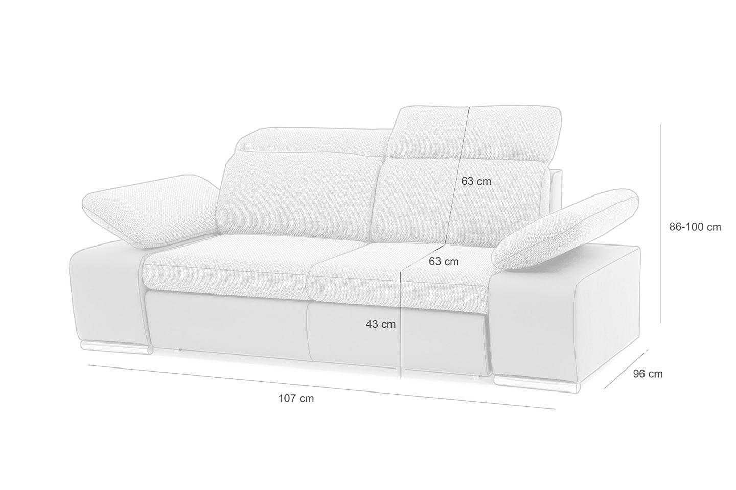 Sofa CONTINENTAL z funkcją spania - I grupa tkanin - obrazek 3