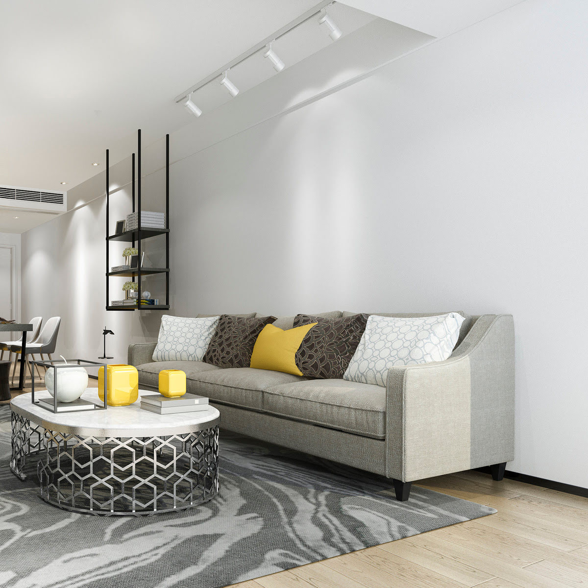 Zestaw oświetlenia szynowego Ice SET 3F biały 4xGU10 - obrazek 3