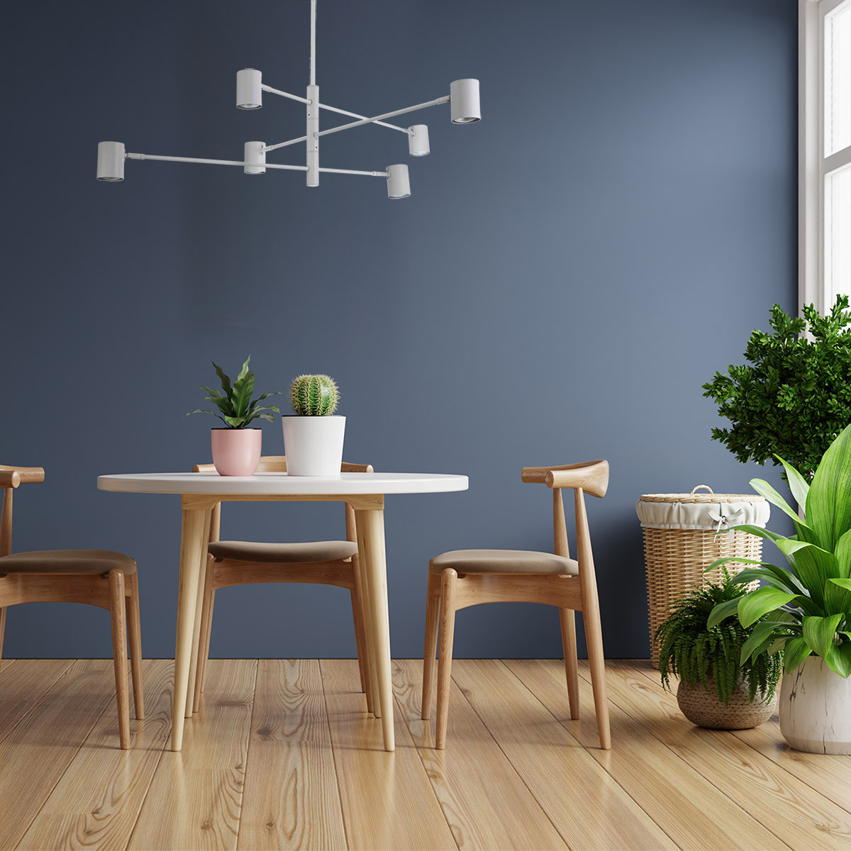 Lampa wisząca Snow 6 biała 6xGU10 - obrazek 5