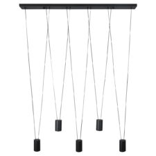 Lampa wisząca Toledo czarna 5xGU10