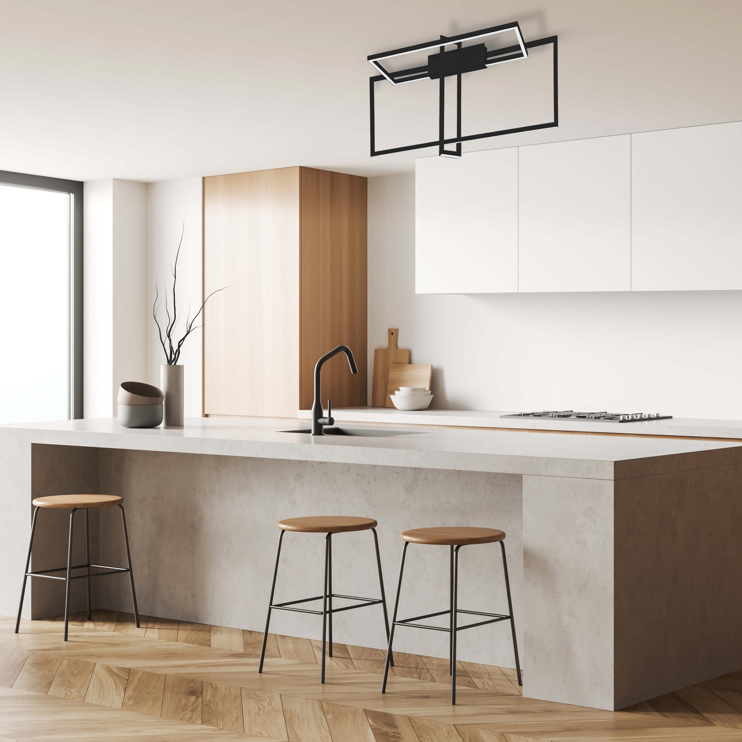 Lampa wisząca Frame czarna LED 3000K - obrazek 3