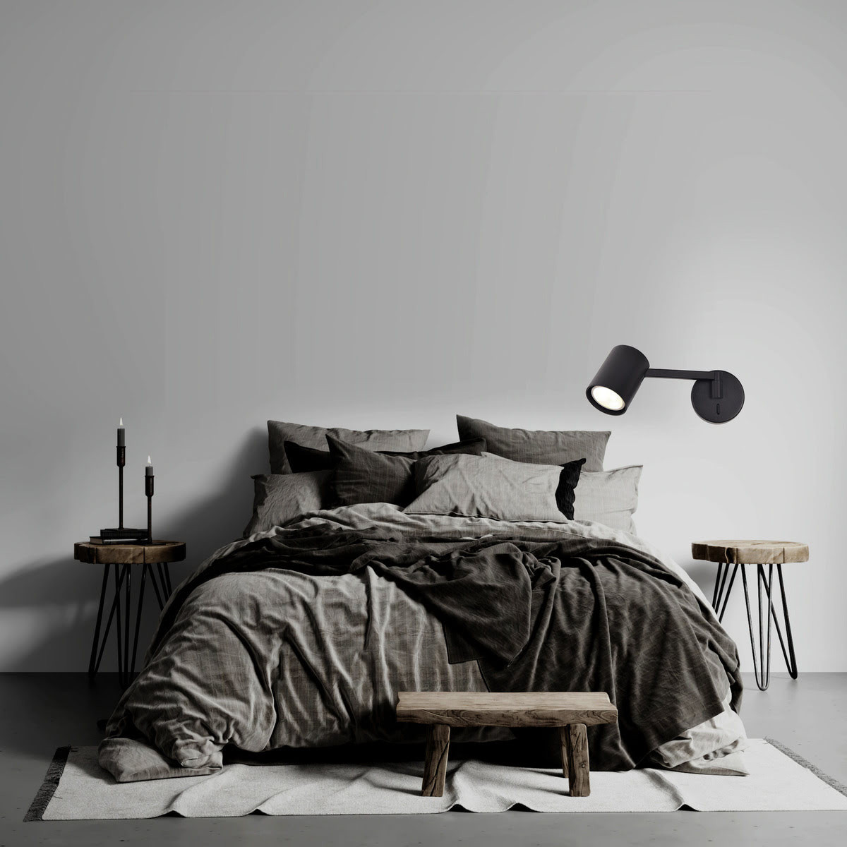 Kinkiet z wysięgnikiem Snow czarny 1xGU10 - obrazek 3