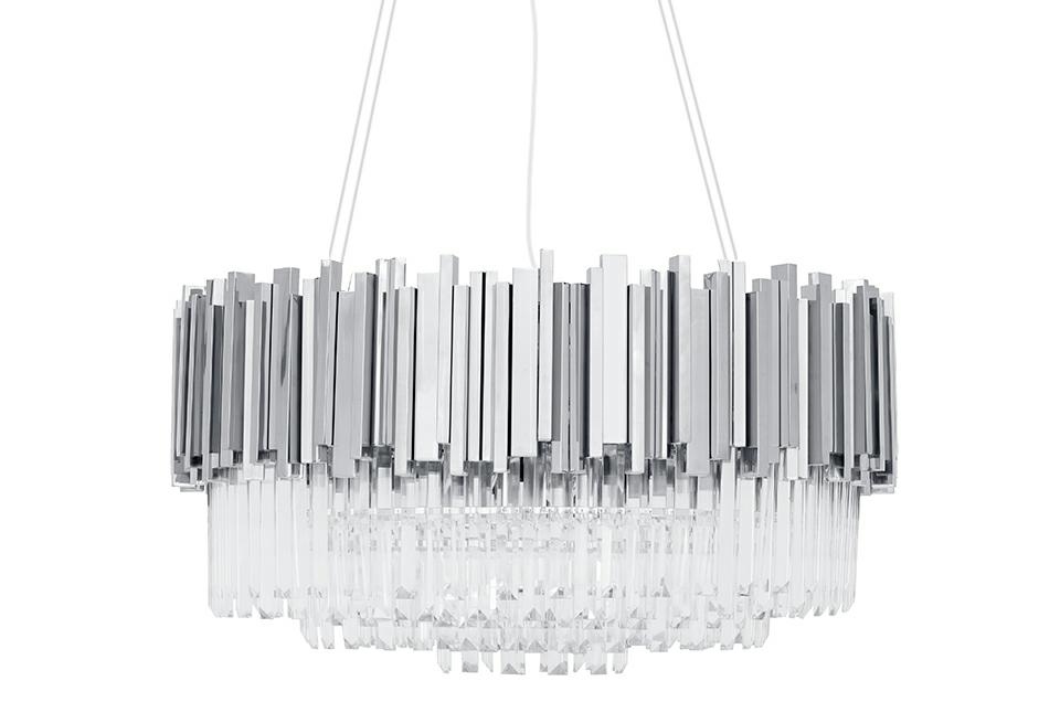 Lampa wisząca IMPERIAL SILVER 80 - stal, kryształ - obrazek 3