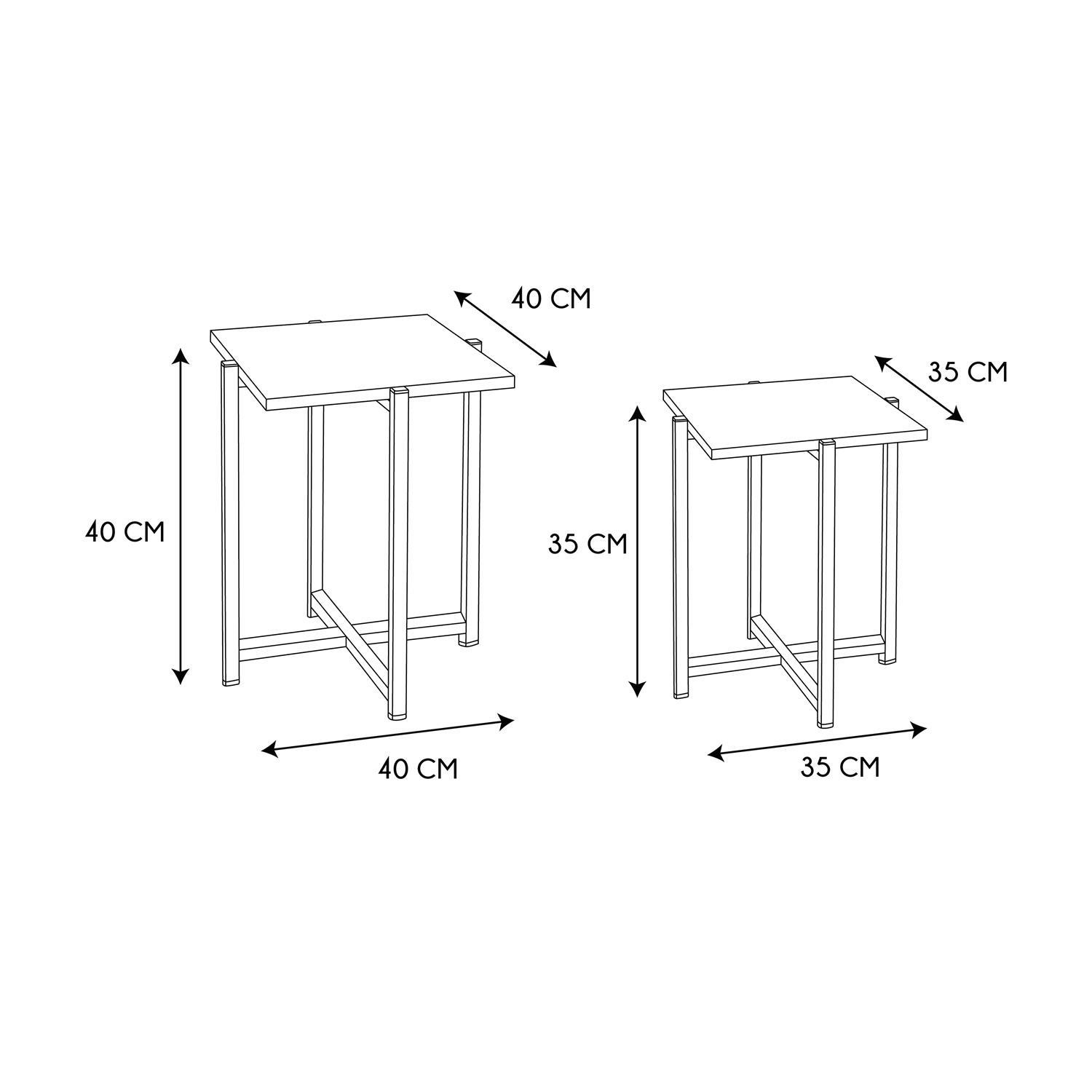 Zestaw 2 stolików kawowych Loka naturalny - obrazek 8