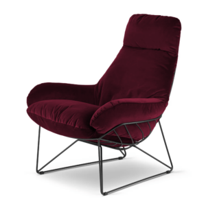 Fotel Svar XZ Bordowy – elegancki fotel do salonu, gabinetu i poczekalni