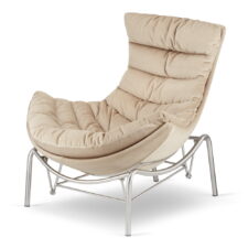 Fotel bujany Hoor XZ beżowy – stylowy fotel wypoczynkowy velvet