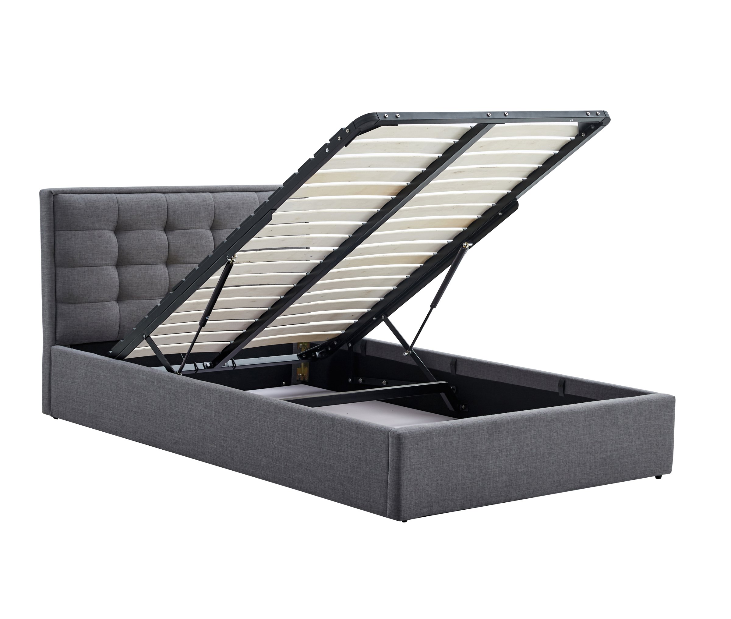 PADVA 120cm łóżko z pojemnikiem popielaty - obrazek 3