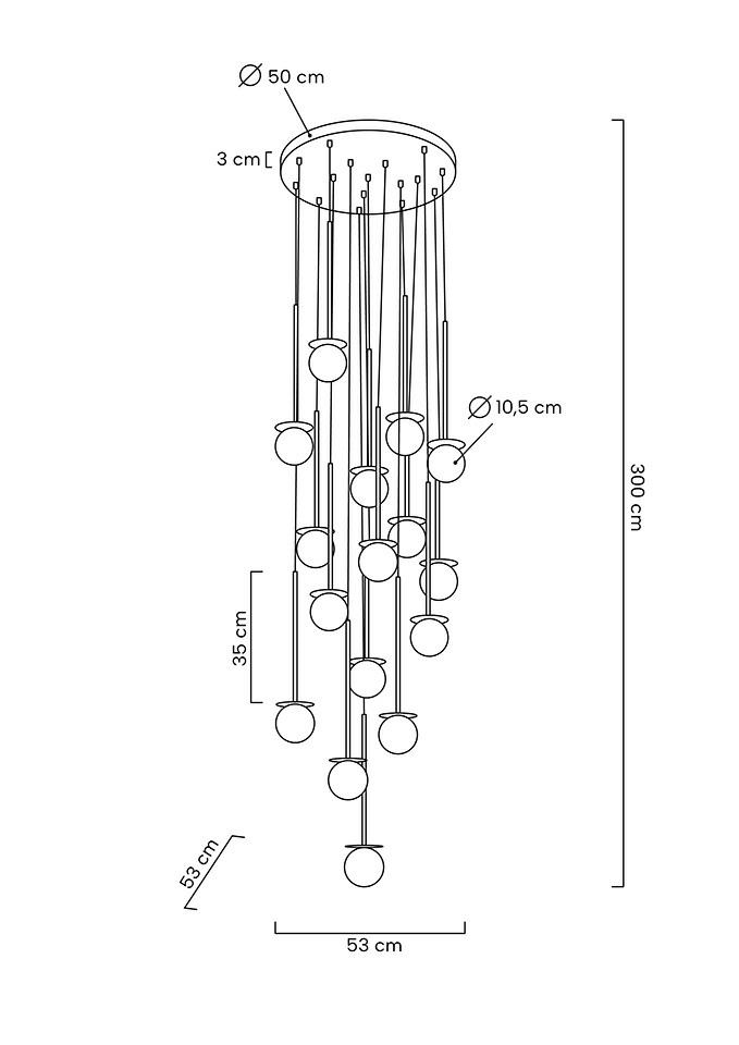 MOOSEE lampa wisząca CANNON DISC 16 złota - obrazek 3