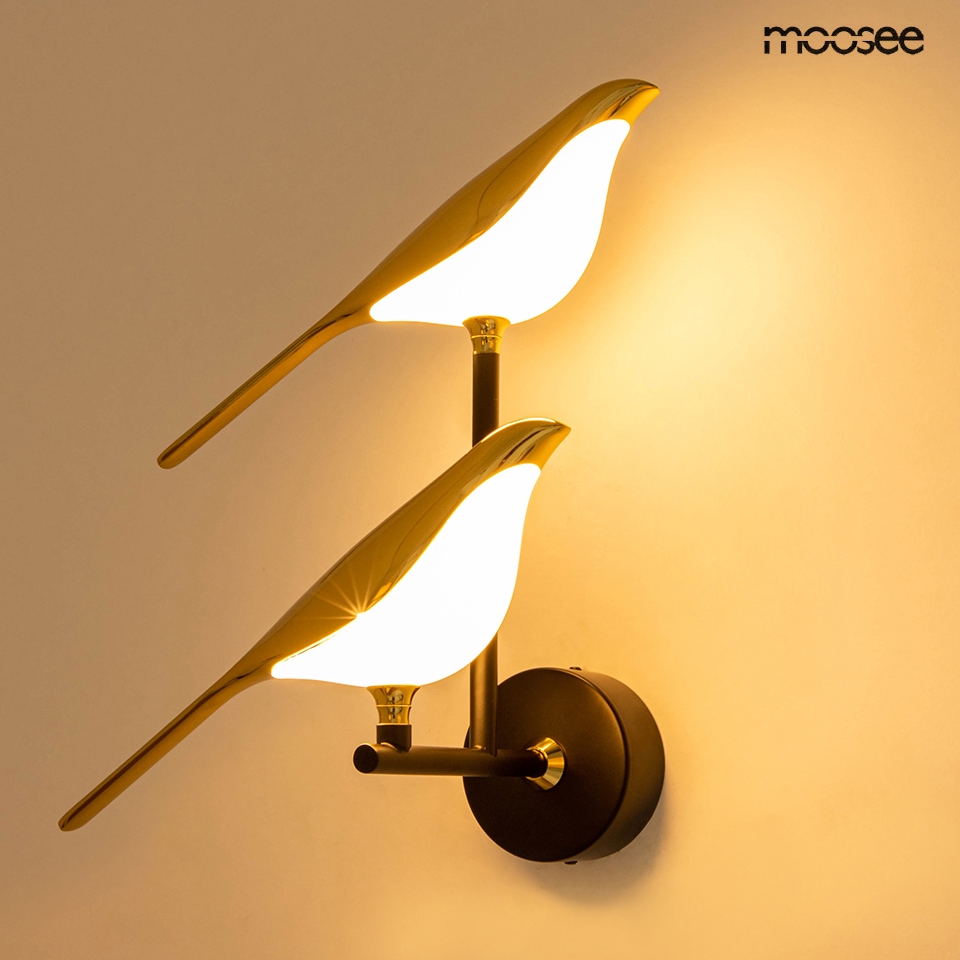 MOOSEE lampa ścienna BIRD TWIN złota - obrazek 4