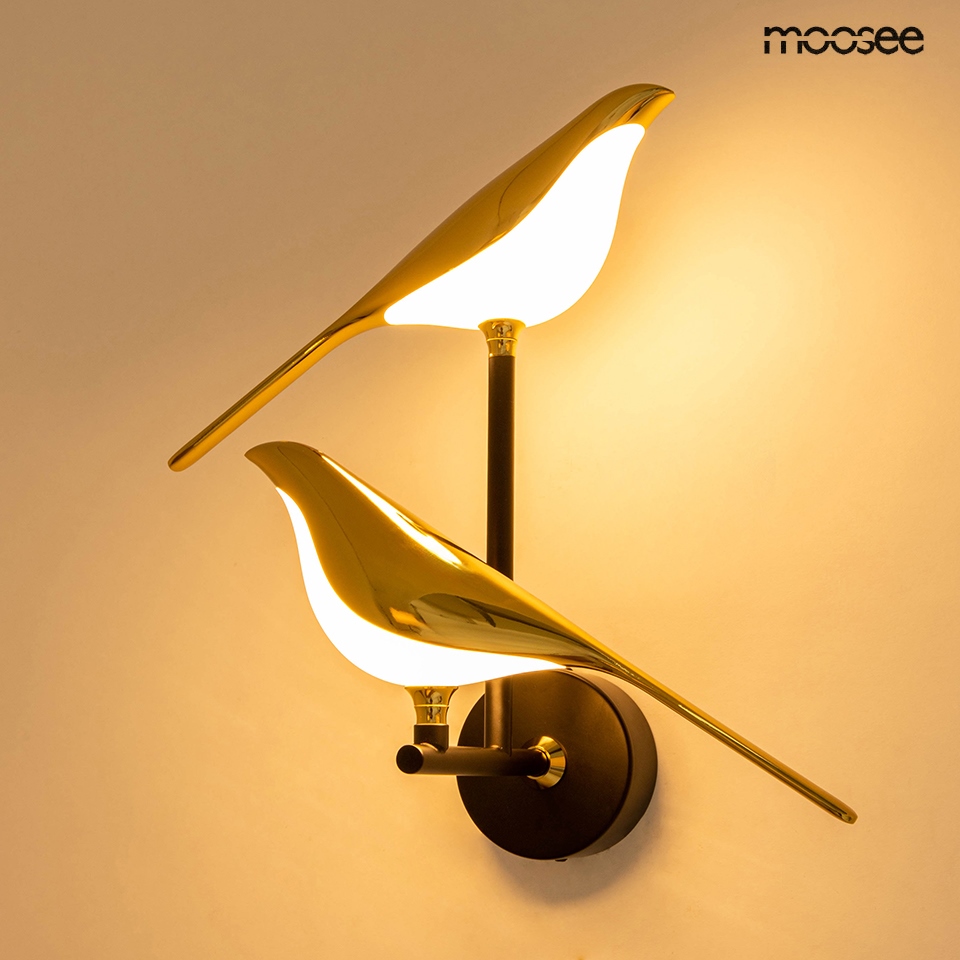 MOOSEE lampa ścienna BIRD TWIN złota - obrazek 5