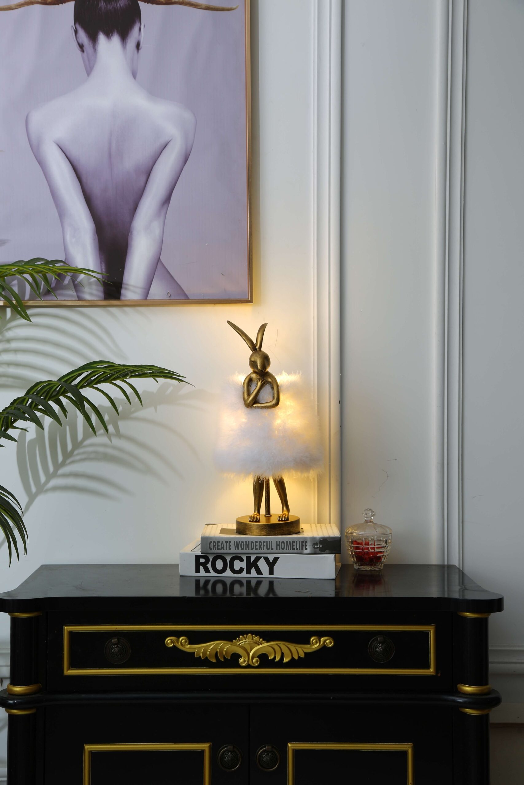 Lampa Biurkowa Zajączek Flafi M Złoty TL0108-M - obrazek 3