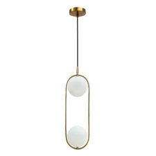 Cordel lampa wisząca złoty szczotkowany 2x28W G9 klosz biały