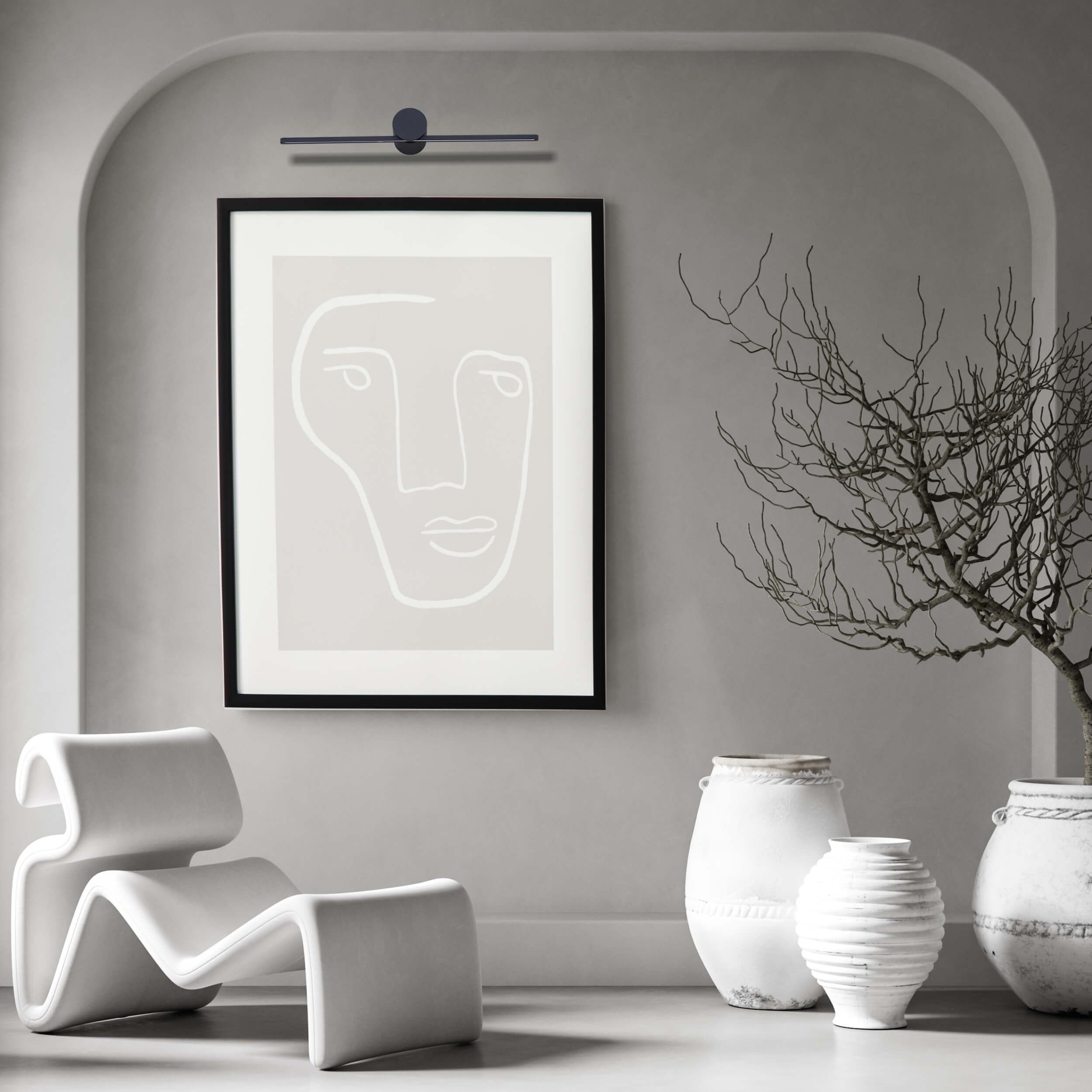 Kinkiet Modern Slim 40 cm czarny LED 3000K - obrazek 3