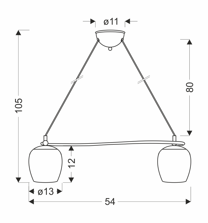 Serano lampa wisząca patynowy 2x60W E27 klosz biały - obrazek 4