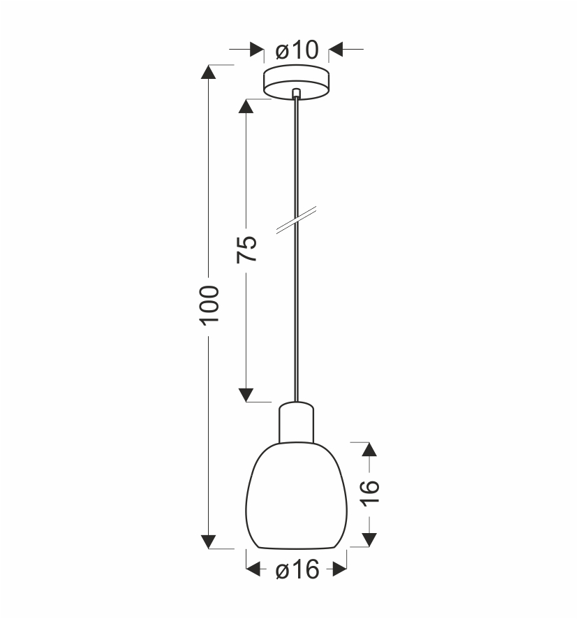 Udin small lampa wisząca czarny 1x15W GU10 klosz szary - obrazek 3