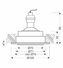 UM-10 WH GU10 10W oprawa stropowa uchylna podtynkowa biała