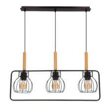 Franita lampa wisząca czarny 3x40W E27 klosz czarny