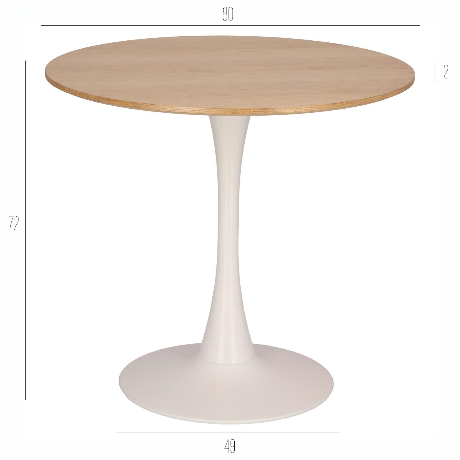 Stół Simplet Skinny dąb/ biały 80 cm - obrazek 11