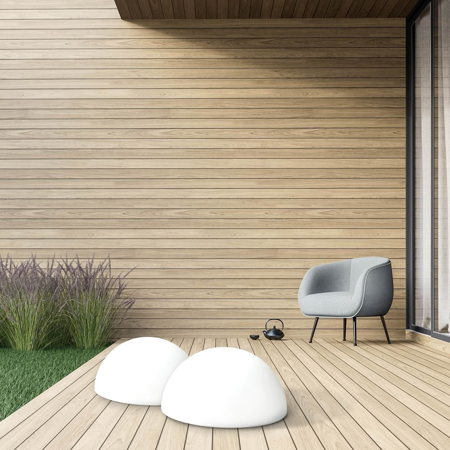 Lampa ogrodowa Clouds biała 1xE27 - obrazek 3