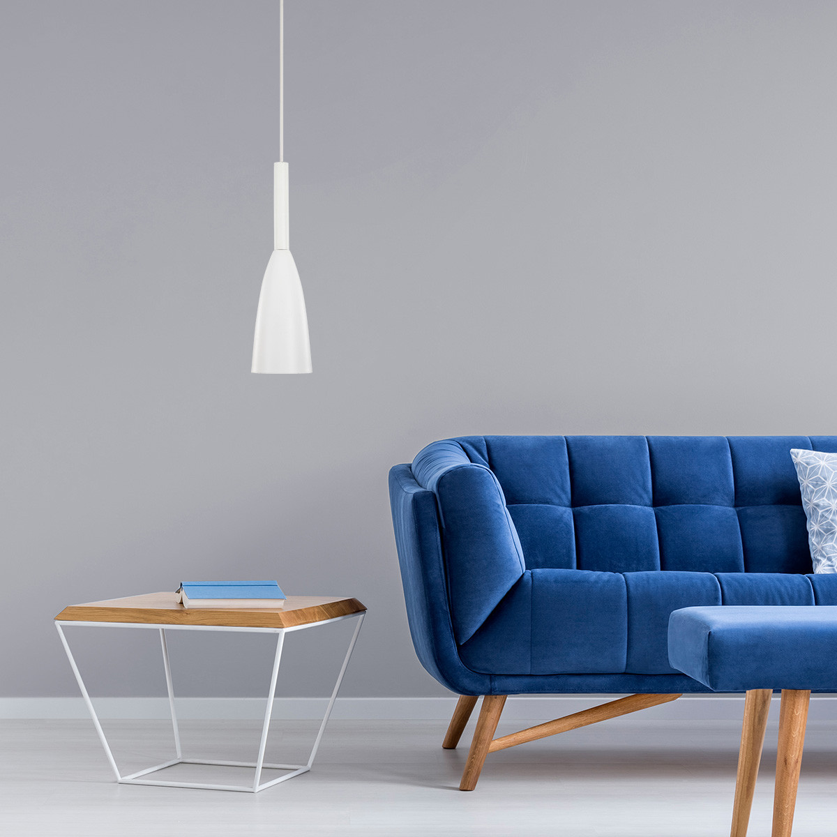 Lampa wisząca Solin 1 biała 1xE27 - obrazek 4