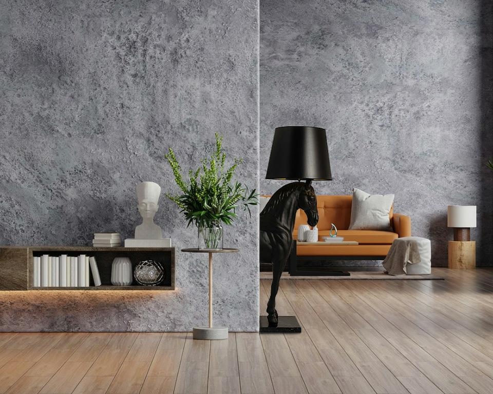 MOOSEE lampa podłogowa KOŃ HORSE STAND S czarna - włókno szklane - obrazek 3