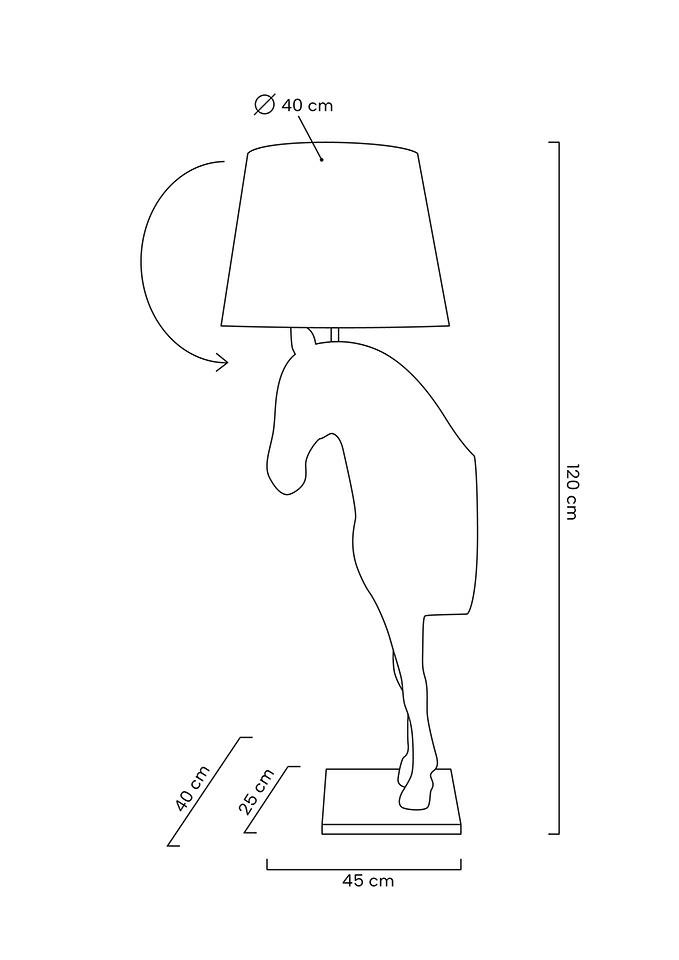 MOOSEE lampa podłogowa KOŃ HORSE STAND S czarna - włókno szklane - obrazek 4