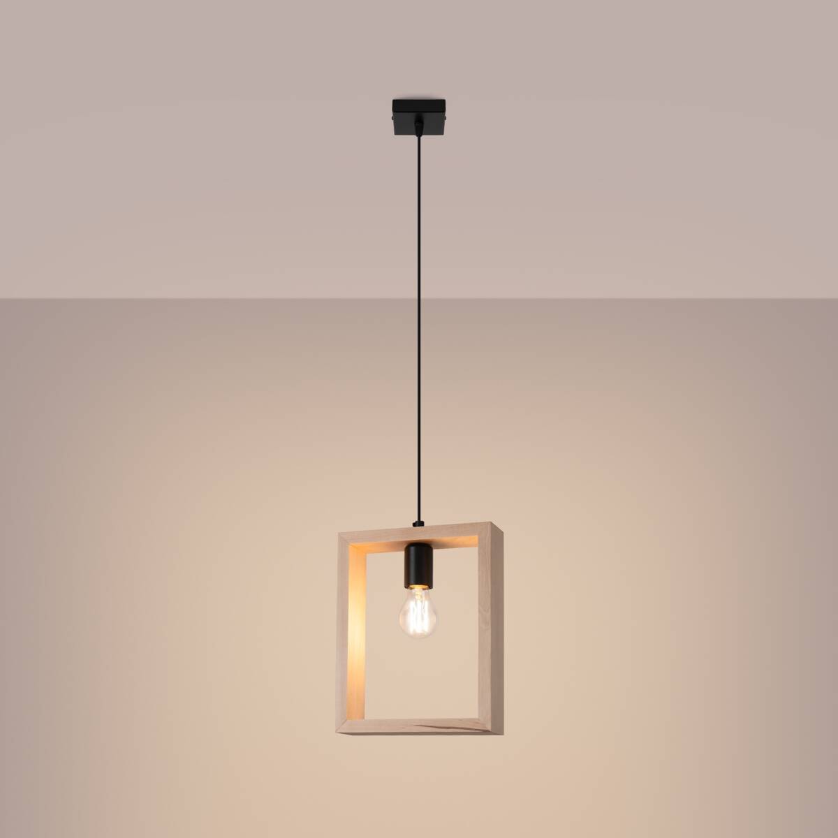 Lampa wisząca ARIES naturalne drewno - obrazek 4
