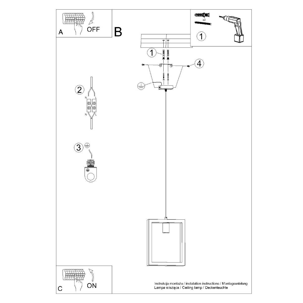 Lampa wisząca ARIES naturalne drewno - obrazek 7