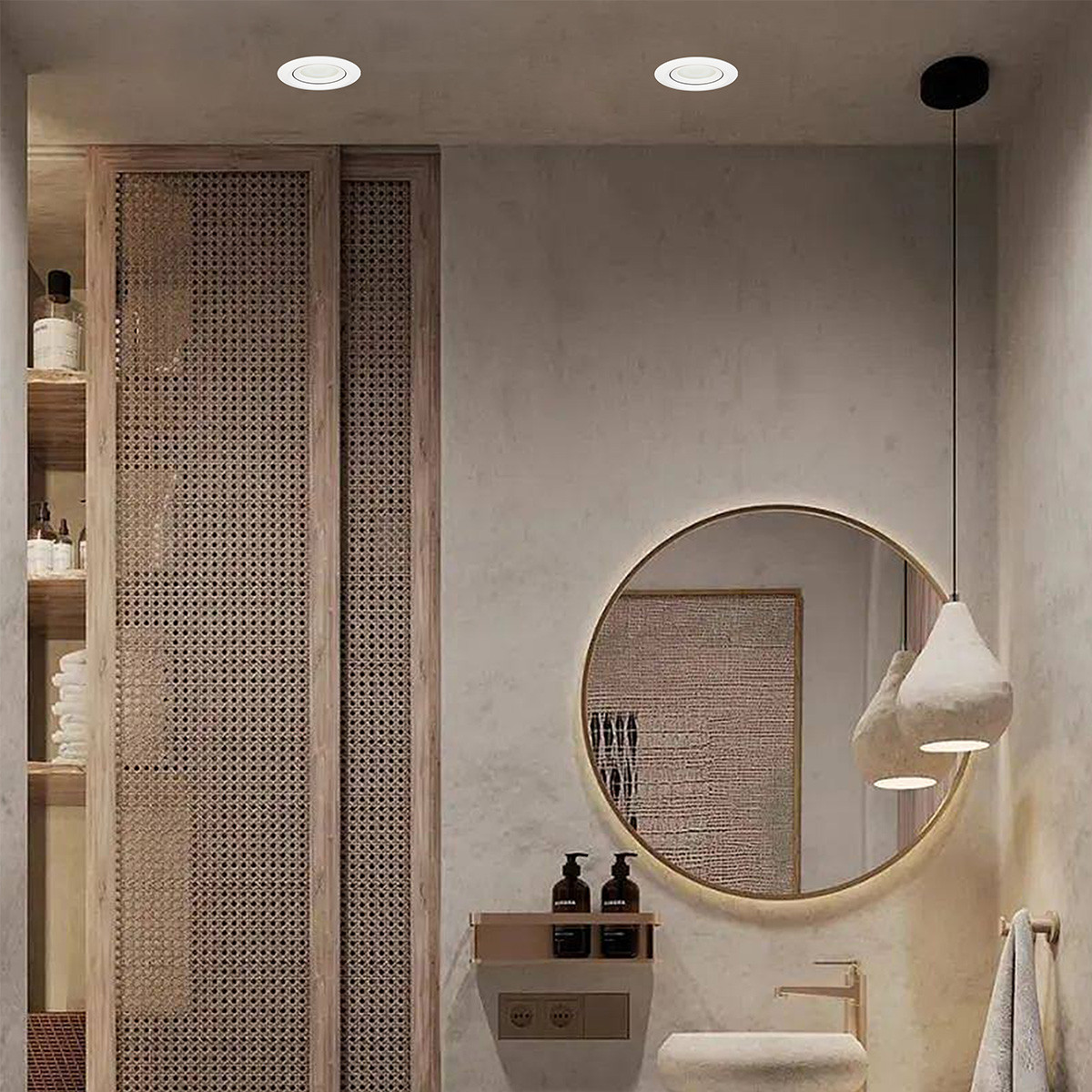 Ruchome oczko podtynkowe Lagos białe IP65 1xGU10 - obrazek 3