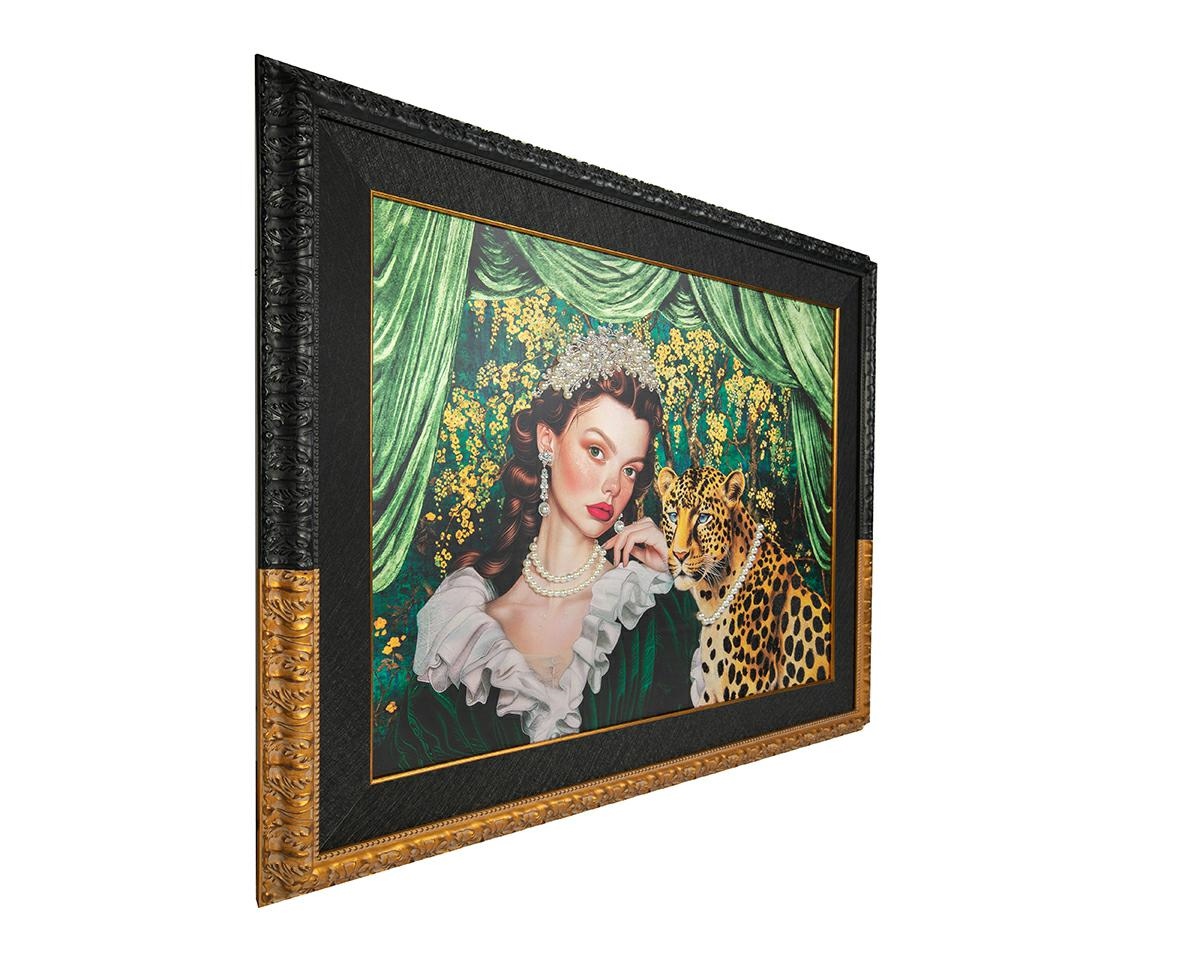 Obraz PEARLS LEOPARD 150x120 cm - obrazek 3