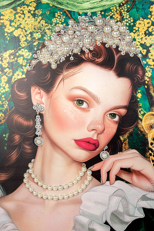 Obraz PEARLS LEOPARD 150x120 cm - obrazek 6