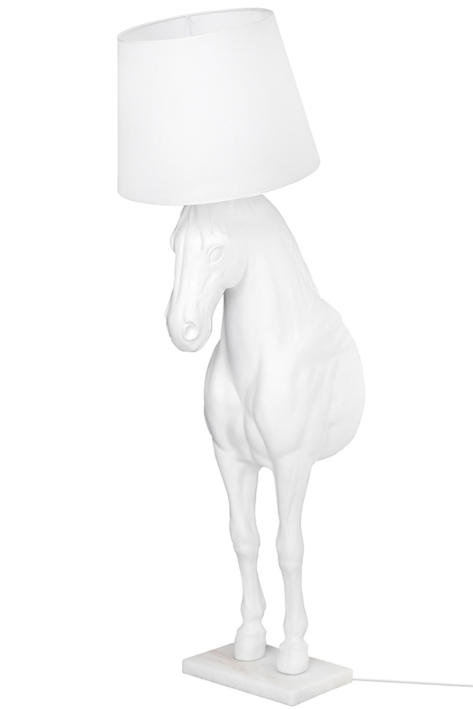 MOOSEE lampa podłogowa KOŃ HORSE STAND M biała - włókno szklane - obrazek 4