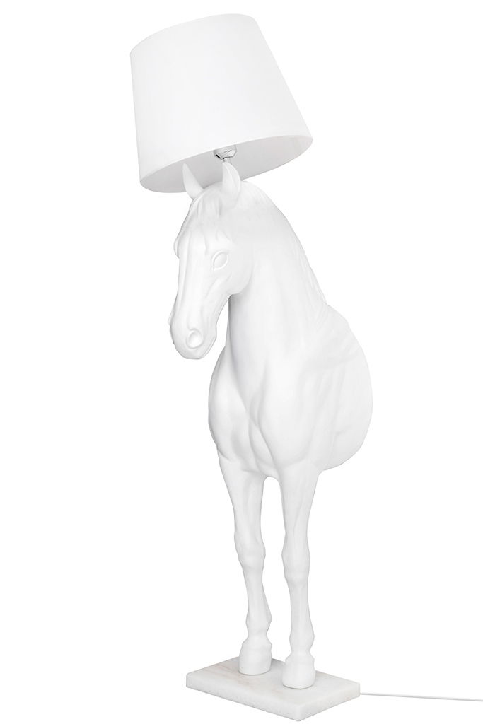 MOOSEE lampa podłogowa KOŃ HORSE STAND M biała - włókno szklane - obrazek 5