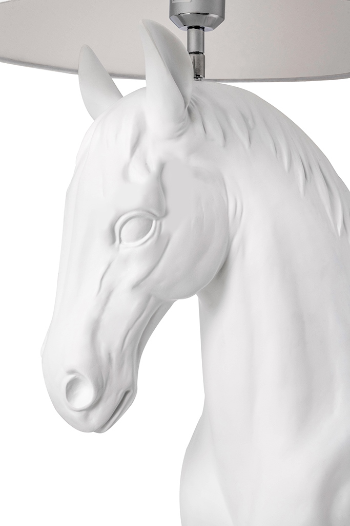 MOOSEE lampa podłogowa KOŃ HORSE STAND M biała - włókno szklane - obrazek 10