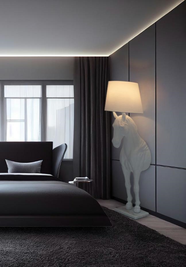 MOOSEE lampa podłogowa KOŃ HORSE STAND M biała - włókno szklane - obrazek 12