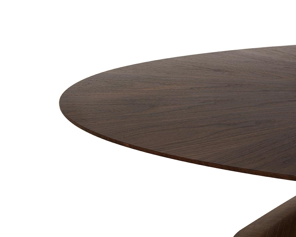 Stół UFO orzech / naturalny fornir - obrazek 3