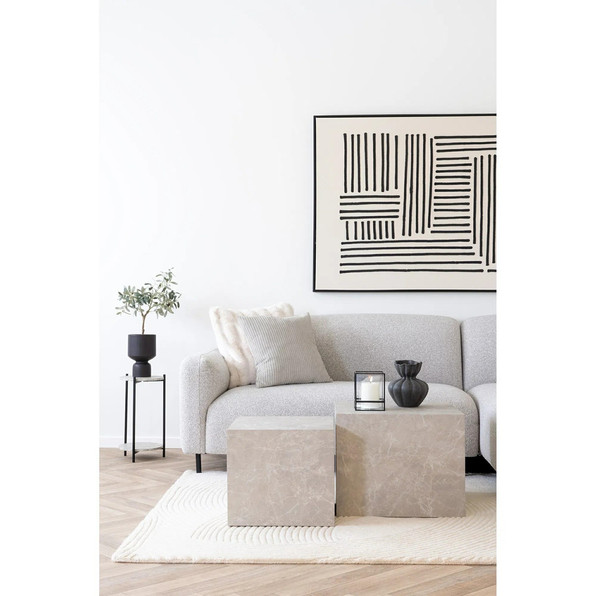 Stolik Leuven trawertyn/ czarny - obrazek 5