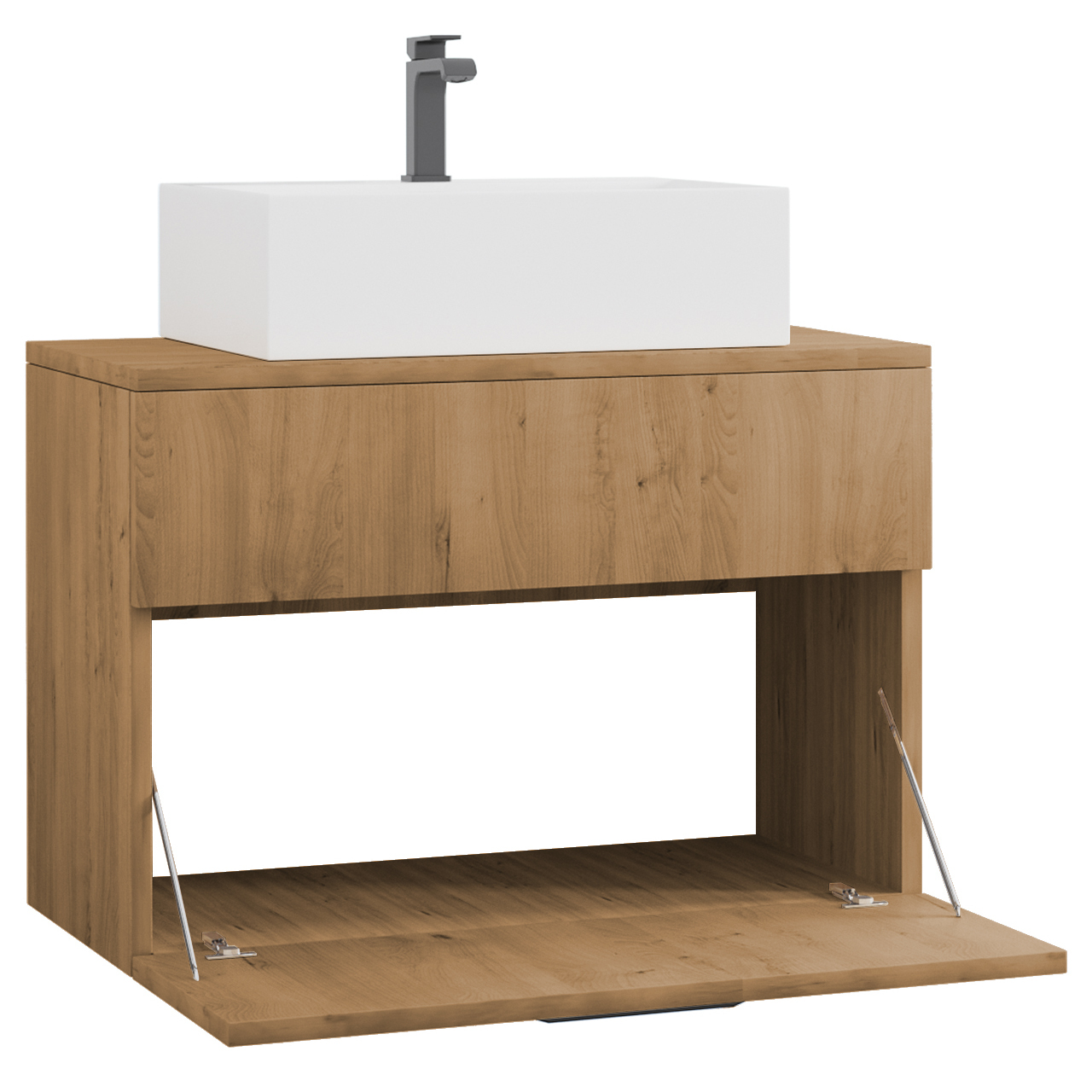 Szafka pod umywalkę z blatem LUPO LP7 biały laminat - obrazek 3