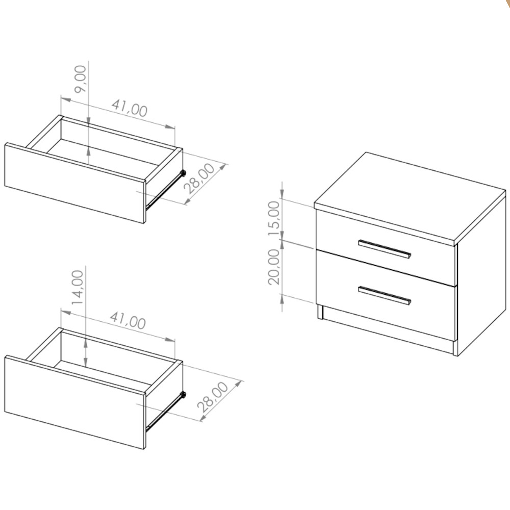 Szafka nocna BONEY BO03 dąb monastery - obrazek 3
