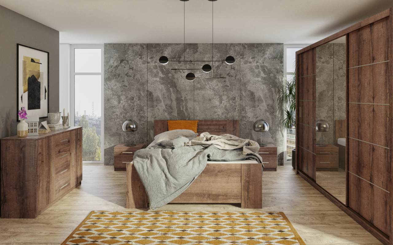 Szafa przesuwna 120 BONEY BO07 dąb monastery - obrazek 6