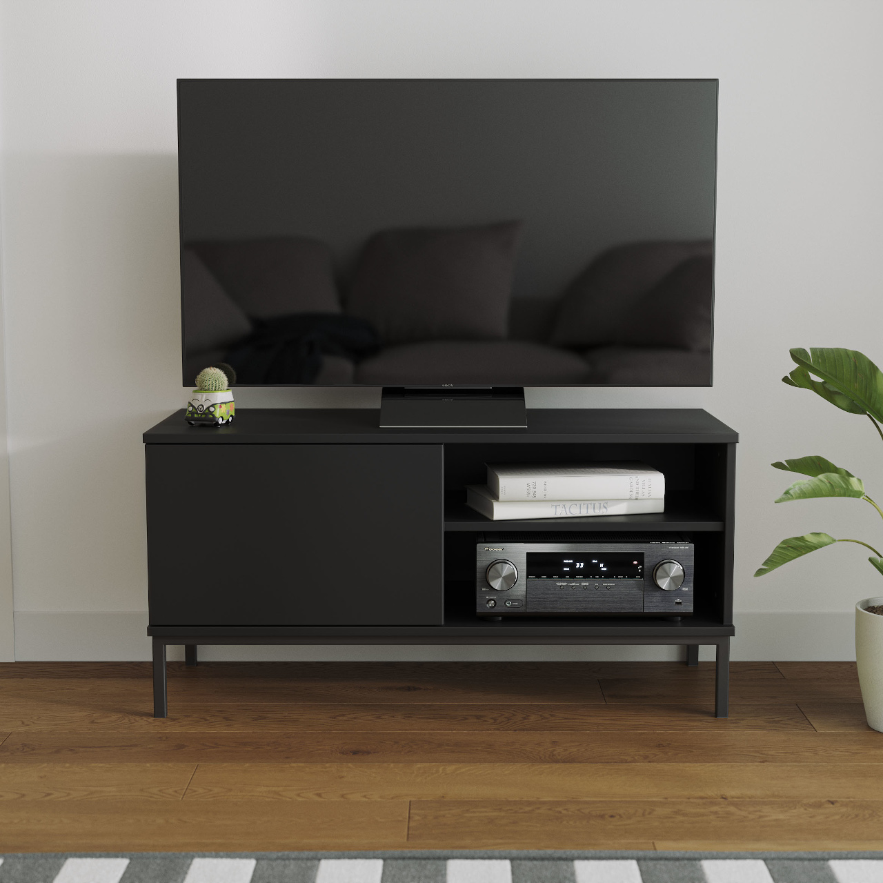 Szafka RTV QATAR QT04 czarny - obrazek 6