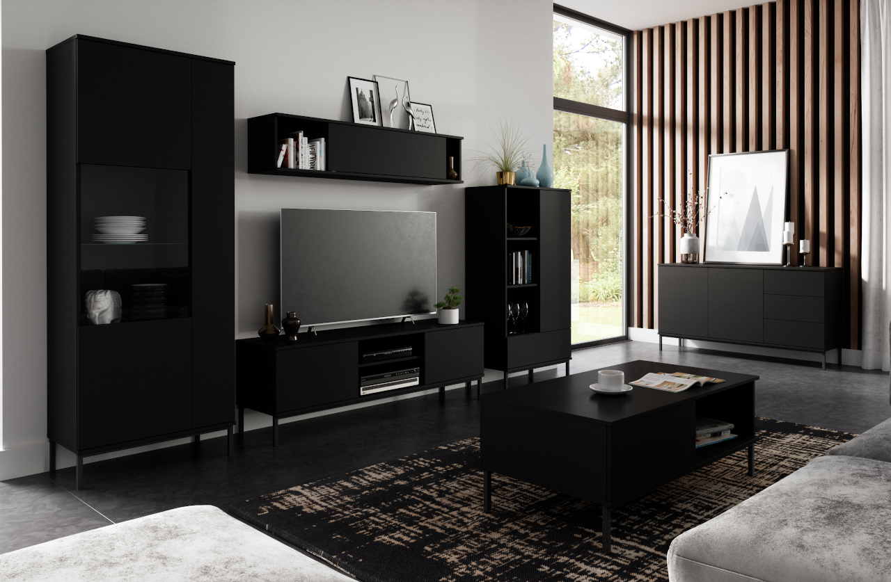 Szafka RTV QATAR QT04 czarny - obrazek 7