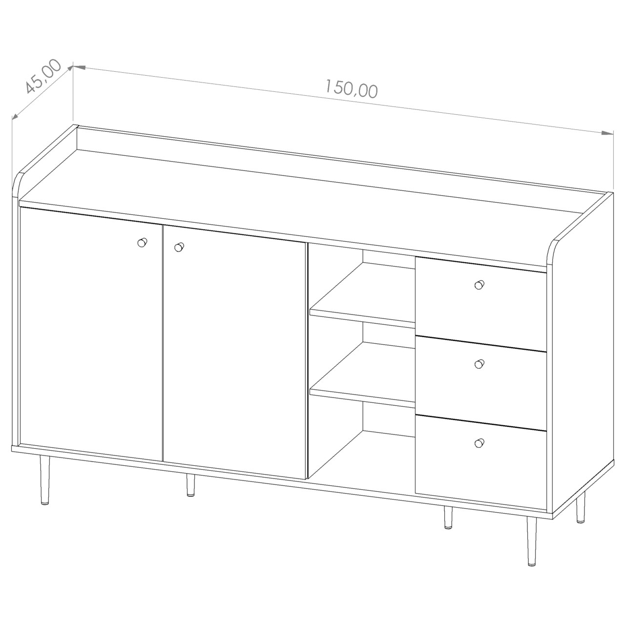 Komoda WASINA VS01 brandy castello - obrazek 5