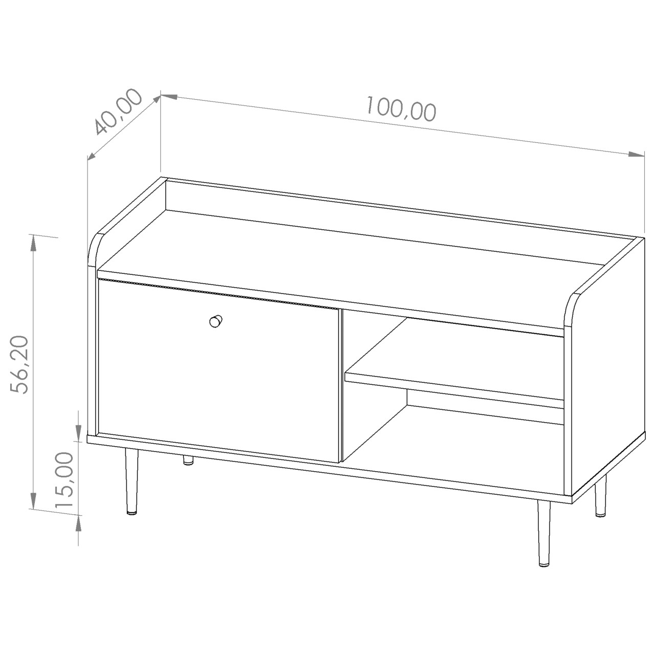 Komoda RTV WASINA VS07 brandy castello - obrazek 5