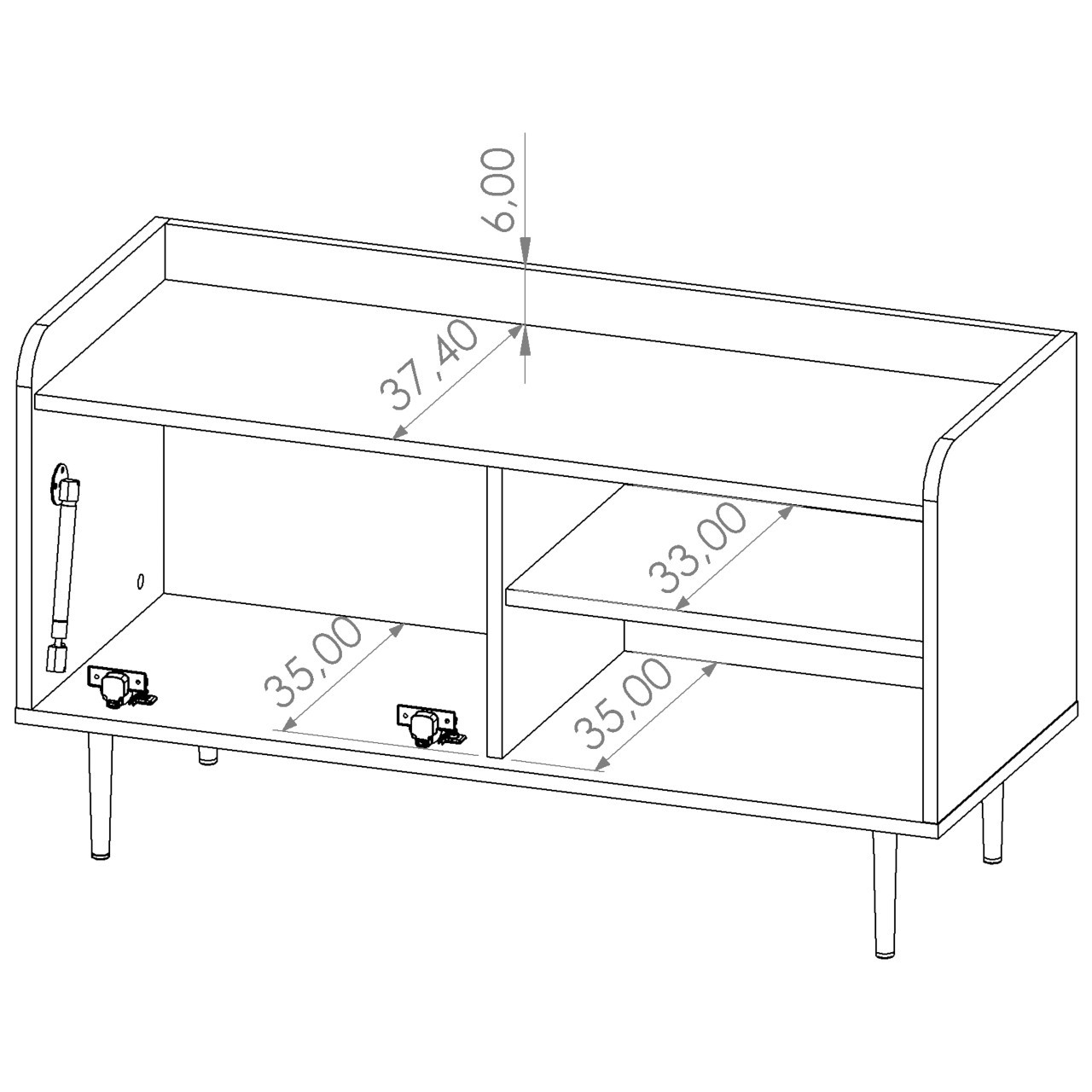 Komoda RTV WASINA VS07 brandy castello - obrazek 6