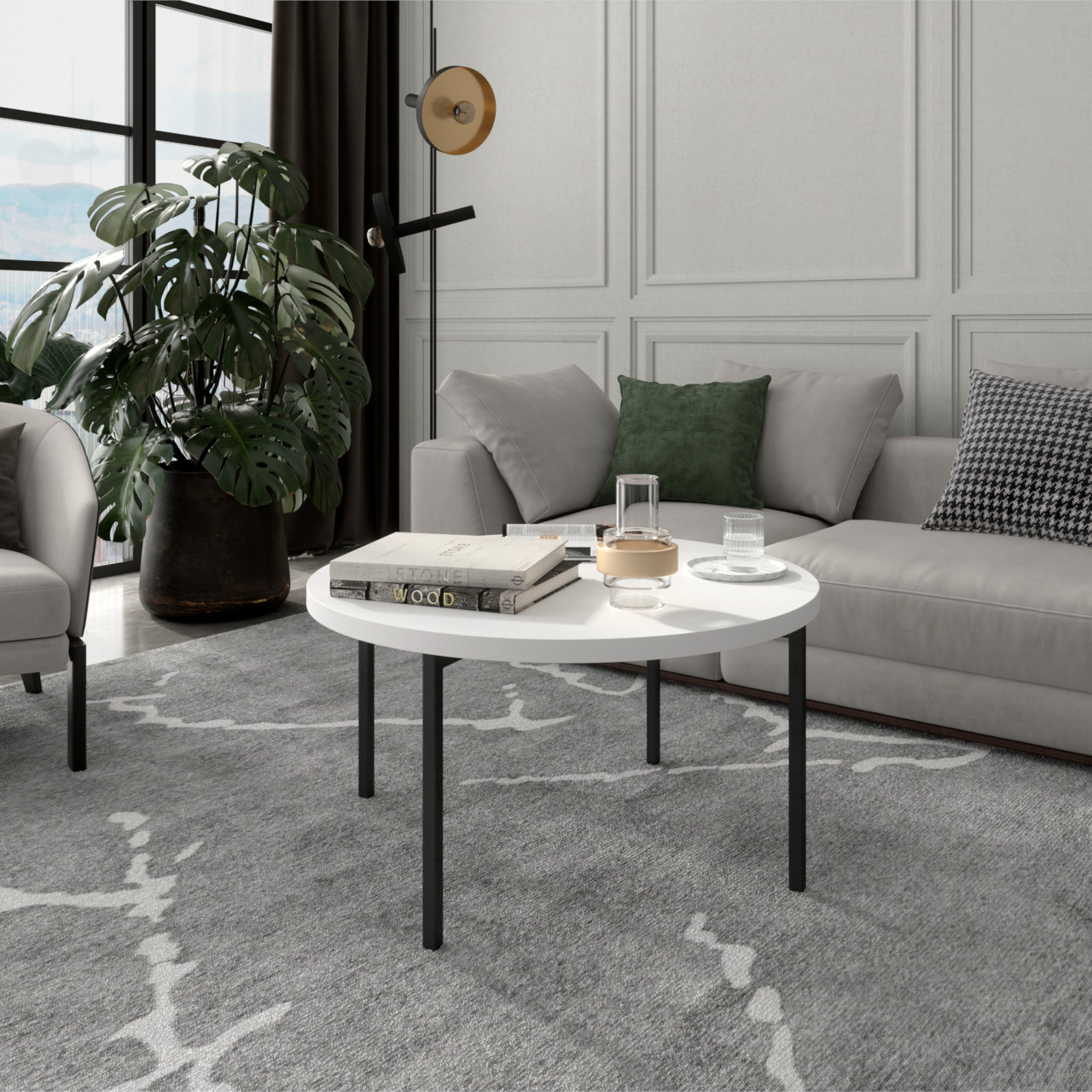 Stolik kawowy EPSILON C biały mat - obrazek 3