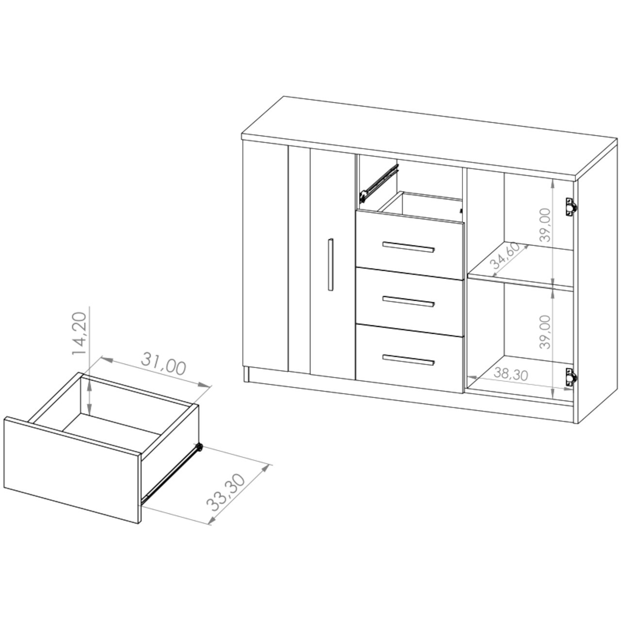 Sypialnia BONEY 1 dąb monastery - obrazek 3