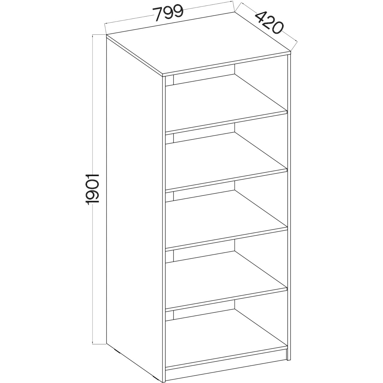 Regał MALTIS MT10 dąb artisan - obrazek 3