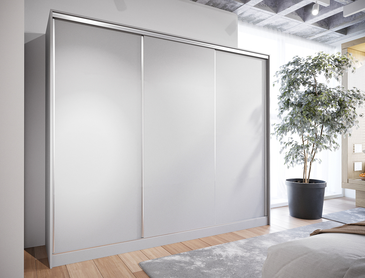 Szafa przesuwna BRITTO B 250 szara - obrazek 5